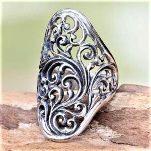 Sterling Silver Fern Ring