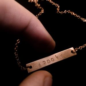 Spooky - Stamped Necklace