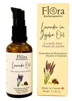 FLORA Organic JOJOBA Oil Infused with Lavender. Calming. Regenerative. Anti Aging. 1.7 fl oz