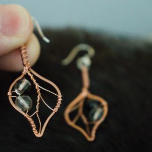 Bodhi Leaf Copper Earrings