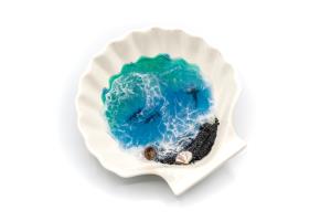 6" Ceramic Dish, Ocean Scene