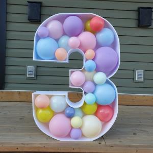 Letter or Number Balloon Mosaic - 30 inches high