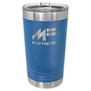 16 oz Stainless Steel Pint Blue