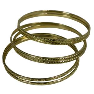Gold Plated Bangles Set of 6
