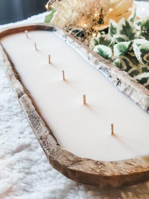 Dough Bowl Candle - Long oval