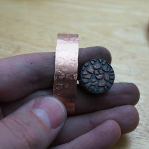 Dappled Shadows- Textured Copper Bracelets