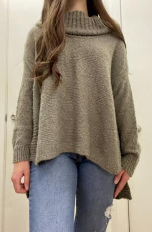 Tops - Green Cowl Neck Sweater