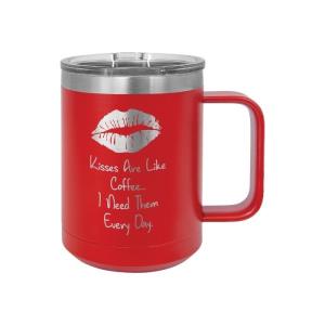 15 oz Stainless Steel Mug  Red