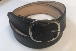Black Men's Leather Belt