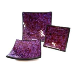 Recycled Glass Mosaic Square Dish - Set of 3