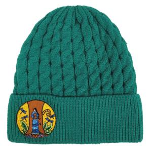 Leah Dorion Strong Earth Woman Embroidered Knitted Hat